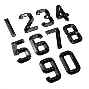 Waterproof 3D ABS Plastic Digit Car Number UK Road Legal Beveled Letters And Numbers With Standard Adhesive For Car Number Plate