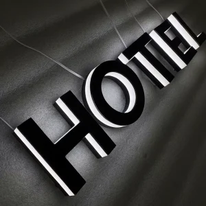 Waterproof 3D Acrylic Letters Sign Logo Sidelit LED Strip Outdoor Business Mall Hospitals Park Schools