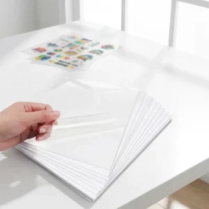 Waterproof A4 Clear Vinyl Pet Self-Adhesive Photo Paper Transparent Stickers Clear Sticker Paper for Inkjet Printing