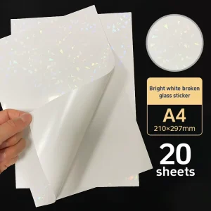 Waterproof A4 Vinyl Self-Adhesive Photo Paper Sticker PET Glossy DIY Crafts Custom Heat-Resistant Vinyl Sticker