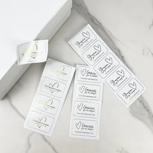 Waterproof Adhesive Logo Sticker Label Custom Logo Printed Synthetic Paper Roll Shipping Craft Cup Labels Thermal Labels