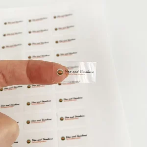 Waterproof Custom Logo Printing PVC Vinyl Transparent Label Gold Foil Die Cut Clear Stickers for Perfume