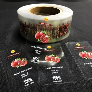Waterproof Customized Logo Print Transparent Adhesive Product Label Sticker