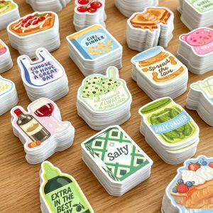 Waterproof Die Cut Vinyl Stickers Cute Design Customize Brand Logo Printing Durable Matte Custom Die Cut Stickers for Laptop