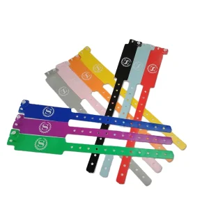 Waterproof Disposable PVC Vinyl Identification Wristband Custom Plastic Bracelet for Events