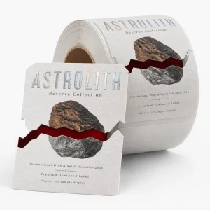 Waterproof Durable Eco Friendly Custom Wine Perfume Textured Premium Specialty Paper Label Scratch Off Embossed Holographic Foil
