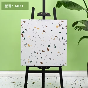 Waterproof Eco Friendly Fireproof Wear Resistant 3D Marble Tile Sticker Self Adhesive Anti Slip PVC Indoor Floor Graphic Design