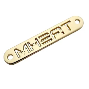 Waterproof Gold Color Garment Logo Tags Accessory Hollow Designs Clothing Metal Name Label Plate