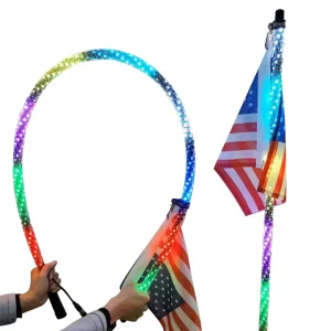 Waterproof IP67 LED Spiral Whip Light RGB Dancing Multiple Colors LED Car Flag Light for ATV UTV Off Road