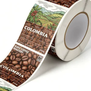 Waterproof Oil Proof UV Resistant Holographic Eco Friendly Durable Permanent Vinyl Adhesive Label Stickers for Coffee