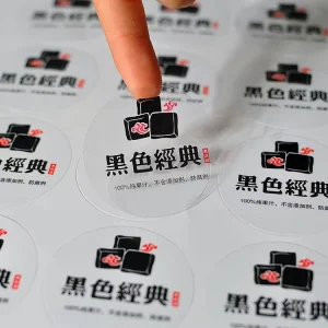 Waterproof PVC Clear Sticker Labels Transparent Adhesive Label for Product Packaging Label