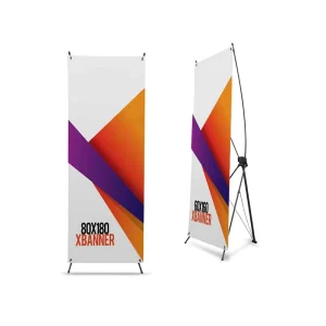 Waterproof Portable Retractable Reusable Hanging X Banner Display Eco solvent UV Ink Digital Printing PP Plastic Trade Show