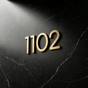 Waterproof Solid 3D Brass Aluminum Digits Letters Customized Long Lasting Outdoor Ornament for Building Office Decoration