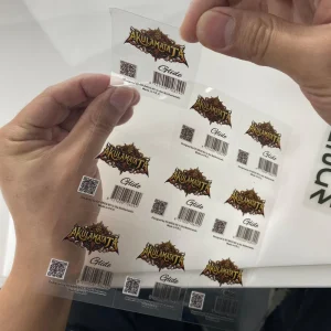 Waterproof Transparent Transfer Stickers Customized Adhesive Labels For Cosmetic Food Bottle Industrial Product