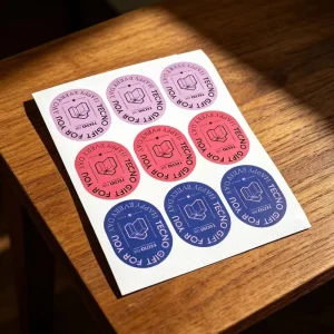 Waterproof Vinyl Paper Die Cut Label Stickers Packaging for Gift and Craft