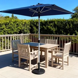 Waterproof Windproof Aluminum Foldable Outdoor Cafe Patio Restaurant Garden Park Umbrella UV Protection