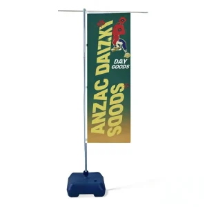 Weather Resistant 3m Flag Pole With Water Weighted Base And Lightweight ABS Rod