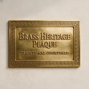 Weather Resistant Outdoor Advertising Marker Plate Custom Brass Plaque and Personalized Aluminum Commemorative Sign