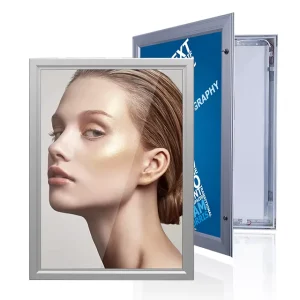 Weatherproof LED Illuminated Outdoor Poster Case Aluminum Profile Lockable Advertising Light Boxes