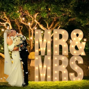Wedding Party 3D LED Light ABC 123 Marquee Letters and Numbers Luminous Number Letters Frame