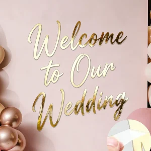 Wedding Party Decorative Letters 3D Acrylic Wall Decor Letter Signs Laser Cutting Acrylic Letters with Adhesive
