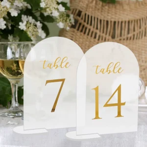 Wedding Table Number Acrylic Sheets Wedding Table Number Acrylic Sign Gold Printed Table Numbers