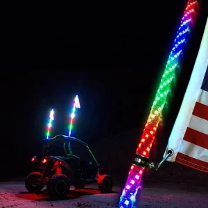 Whip Light 1.2 1.5 1.8m LED Flag Pole Safety Antenna Whip Lights for Sand Dune Buggy UTV ATV for Jeep for GOLF Sand Rails