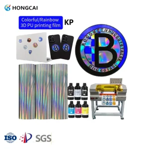 White 3D UV Printer Reflective Sticker Iron Laser Printable Sublimation Heat Transfer High Temperature Vinyl PU Film