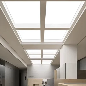 White Aluminum Rectangle Soft Film LED Hanging Decorative Ceiling Light Box for Exhibition Display