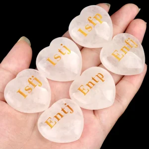 White Heart Crystal Love Engraving Personality Desktop Decoration Student Association Gift Polished Crystal Stone