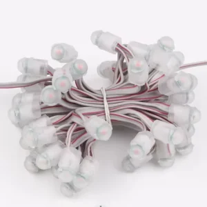 White LED Pixel Module Exposed Light String for Letter Sign LED Perforating Light 9mm 0.2W DC12V IP67