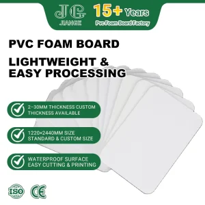 White Lightweight Waterproof Surface PVC Foam Board 2 to 30mm Custom Cutting Printing OEM 1220x2440mm Sheet for Signage