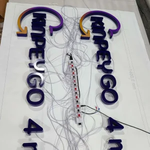 White Painted UV Printed LED Backlit Letters Precision 304 Stainless Steel Frosted Acrylic Base for Indoor Decoration