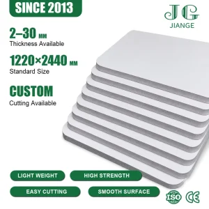 White Rigid Smooth Thick PVC Foam Board Custom Cut Sheets for Advertising Cabinet Furniture Signage Bulk Supply