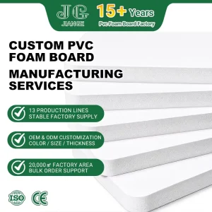 White Rigid Waterproof PVC Foam Board Custom Sheet for Advertising Printing Signage Display and Furniture Panel