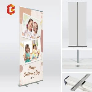 Wide Retractable Banner Stand With Custom Logo Printing Free Design For Store Promotion Retractable Banner