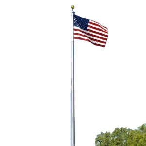 Wind Resistant Huge Outside Install Aluminum Stainless Steel Galvanized Flag Flagpole Factory Direct Sale