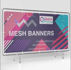 Wind Resistant Mesh Advertising Banners Custom Outdoor Mesh Banners for Open Area Promotion Construction Hoardings and Road Ads