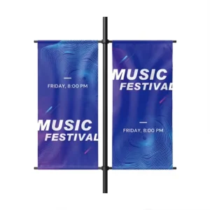 Wind Resistant Street Light Pole Banner Brackets Saver Hardware Kit for Outdoor Road Lamp Post Flag Sign