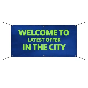 Wind Resistant Vinyl Mesh Banner for Outdoor Fence Advertising Events and Construction Site Display