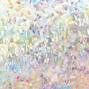 Window Privacy Film Static Clings Sticker Decals Stickers Rainbow Film for Glass Door Kitchen Heat Control Anti UV