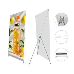Windproof Customized Retractable X Banner Stand Outdoor and Indoor Trade Show Exhibition Advertising Display 80*180cm