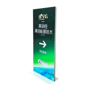 Windproof Outdoor Billboard Beautiful Screen Display Stand Poster Stand Door Type Pop up Banner Floor Standing Display Stand