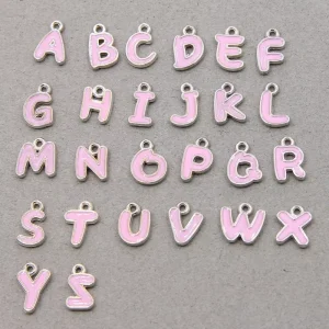 Women Earrings and Necklace Accessories Alloy 26 Letter Pendant Accessories