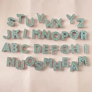 Women Jewelry Making Gift Pendants Letter Spacer Charms 26 Letter Rhinestones Decor