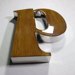 Wood grain Epoxy Resin LED Frontlit Channel Letters