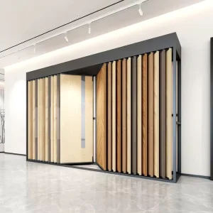 Wooden Door Display Stand Independent Outer Frame Page Turning Wooden Door Display Rack
