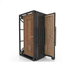 Wooden Door Sample Display Stand Push Pull Door Sample Displays Racks Ceramic Tile Stone Display Rack for Showroom