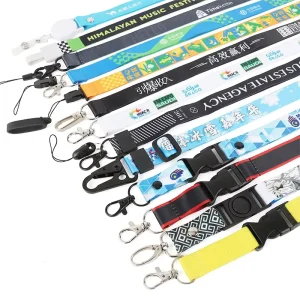 Woven Badge Strap Sling Rope Fabric Cloth Polyester 1cm 1.5cm 2cm Badge Lanyard