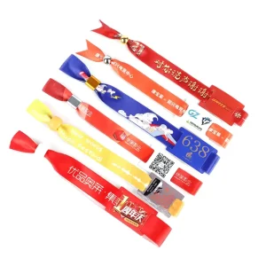 Writable 4K Chip Wristband 125kHz Fabric Woven Armband Bracelet QR Code NFC 13.56MHz RFID Wristbands Mini Tag